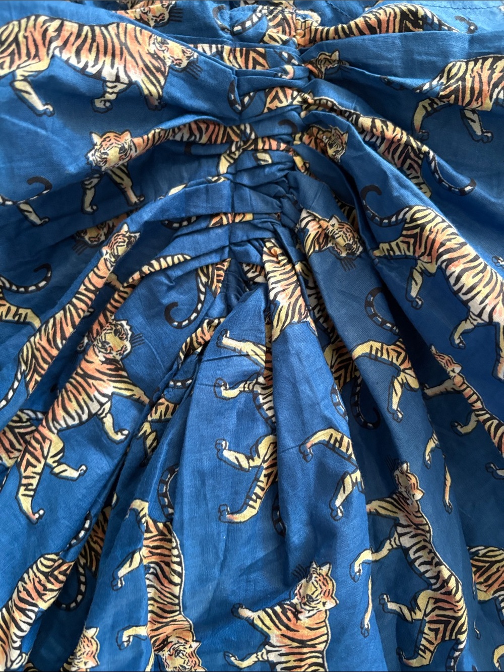 Guadalupe Women’s Royal Blue Tiger Pareo Skirt - Picture 3 of 10